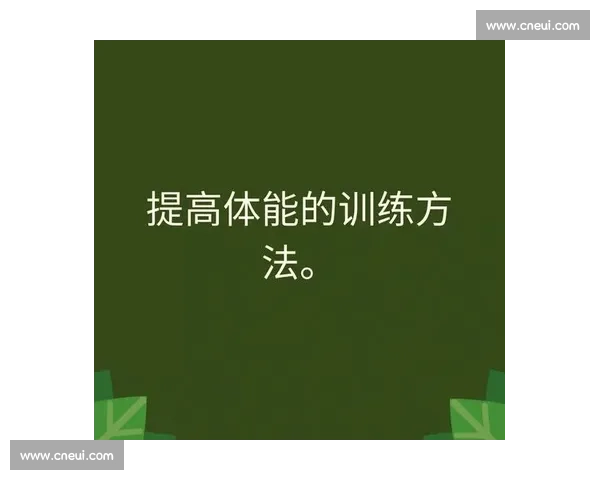 科学高效提升体能的个性化训练计划全攻略